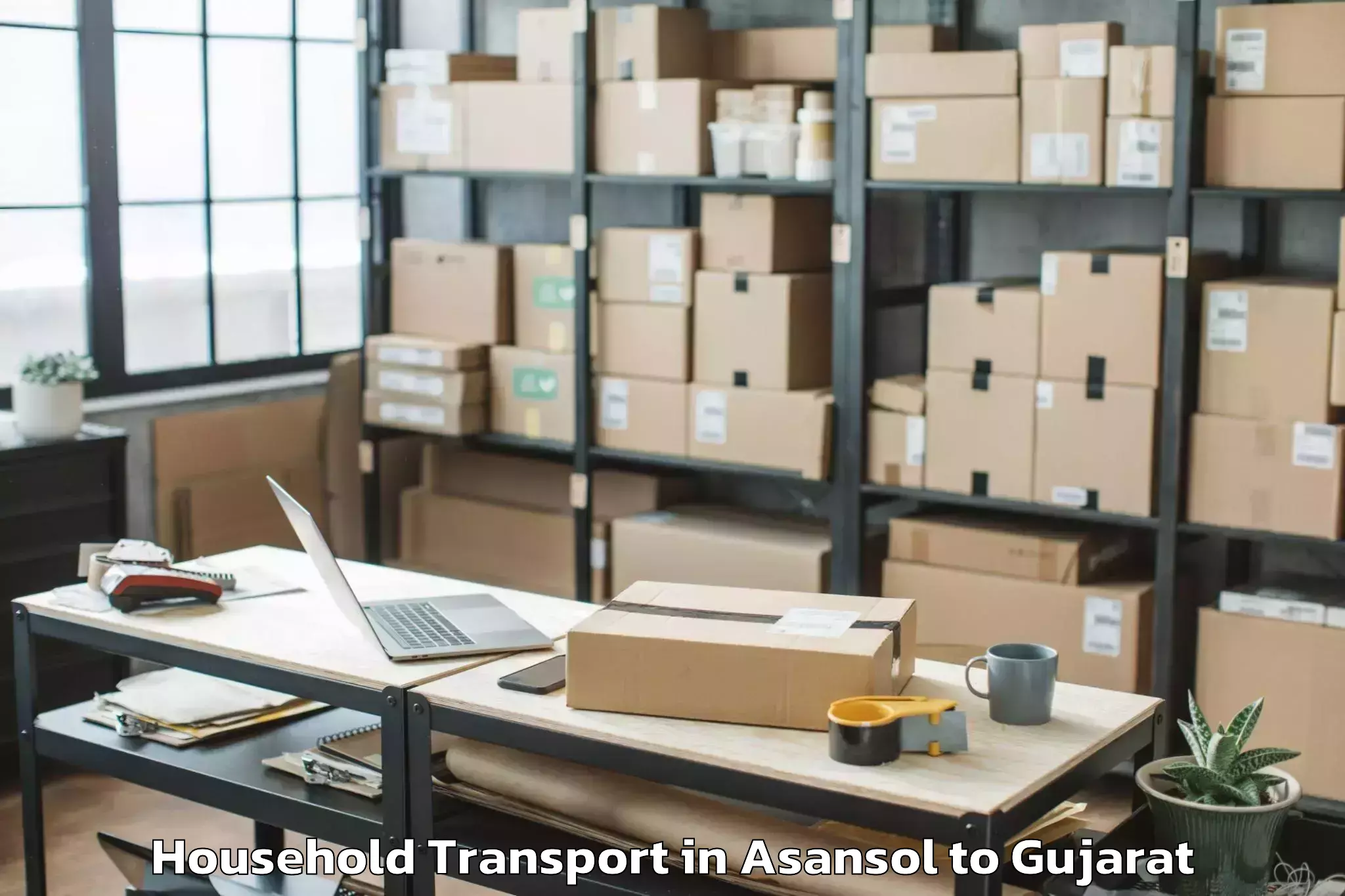 Easy Asansol to Kapadvanj Household Transport Booking